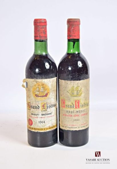null 2 bouteilles	GRAND LISTRAC	Listrac mise coop	1964
	Et. fanées et tachées (1...