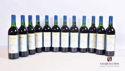 null 12 bouteilles	Château VIEUX L'ESTAGE	Bordeaux 	1990
	Et. plus ou moins tachées....