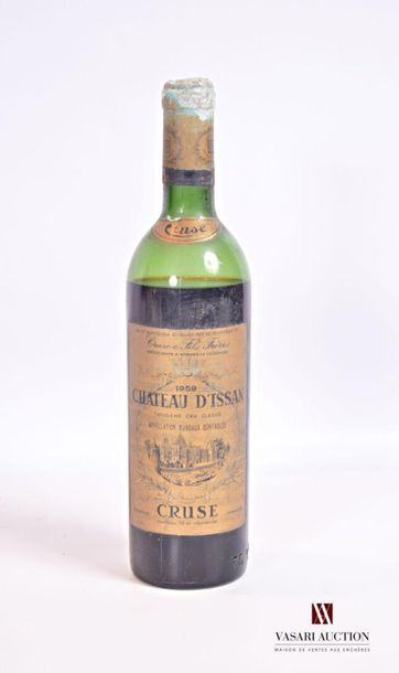 1 bouteille	Château d'ISSAN	Margaux GCC	1959
	Et....