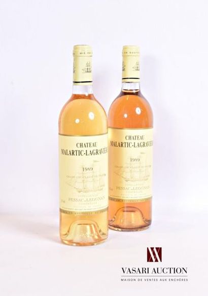 null 2 bouteilles	Château MALARTIC LAGRAVIÈRE	Graves blanc GCC	1989
	Et. à peine...