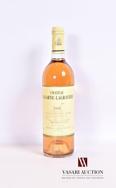 null 1 bouteille	Château MALARTIC LAGRAVIÈRE	Graves blanc GCC	1989
	Et. à peine tachée....
