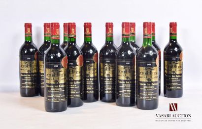 null 12 bouteilles	DOMAINE DES CAILLOUX	Bordeaux	1988
	Et. impeccables. N : 9 bas...