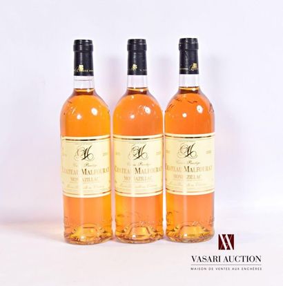 null 3 bouteilles	MONBAZILLAC "Cuvée Prestige" mise Château MALFOURAT		2003
	Et....