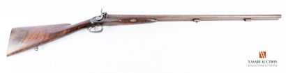 null Fusil de chasse à percussion, canons en table Damas de 79,5 cm, calibre 16 à...