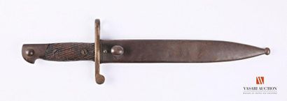 null Baïonnette espagnole modèle 1941, lame polie de 25 cm, à dos plat, marquée au...
