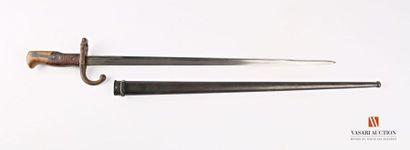 null Baïonnette pour fusil GRAS modèle 1874, lame droite de 52 cm, marquée au dos...