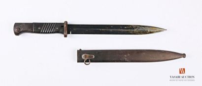 null Baïonnette Mauser modèle 84/98, lame droite bronzée de 25,6 cm, à dos plat,...