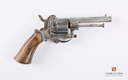 null Revolver à broche, canon octogonal calibre 7 mm, barillet à six chambres, plaquette...