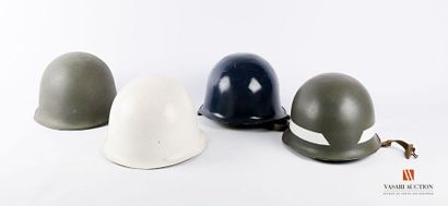 null Armée française : casques lourds modèle 51, Police Militaire, Gendarmerie peinture...