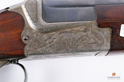 null Fusil de chasse Merkel frères Sühl Allemagne, modèle 201 E, calibre 12/70, canons...