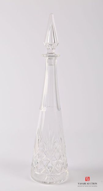 null SAINT LOUIS

Cone-shaped liqueur or port decanter in cut crystal, Massenet model.

Numbered...