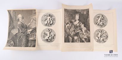 null Set of three engravings including two engravings after Le Potre Petits Amours...