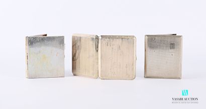 null A set of three hinged cigarette holders comprising: 

-Metal cigarette case...