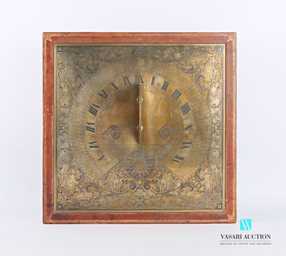 null Bronze sundial with Roman numerals for the hours and Arabic numerals for the...