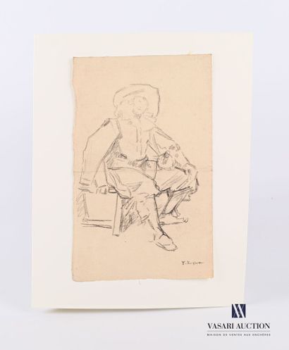 null ROYBET Ferdinand (1840-1920)

Seated Musketeer 

Charcoal on paper

Signed F.Roybet...