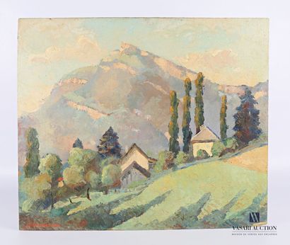 null BACHASSON (20th century)

Village at the foot of the mountains

Oil on panel

(small...