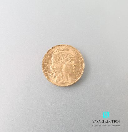 Pièce en or, 20 francs, République Française,...