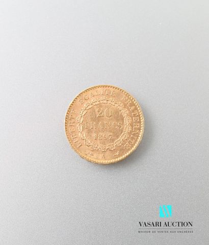 null Gold coin, 20 francs, French Republic, 1897

Weight: 6.45 g
