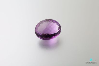 null Oval amethyst on 36.26 carat paper.