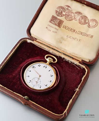 null Vacheron Constantin, striking pocket watch in 750-thousandths yellow gold, white...