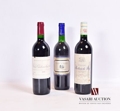 null Lot de 3 bouteilles comprenant :		

1 bouteille	VIEUX CHÂTEAU SAINT ANDRÉ	Montagne...