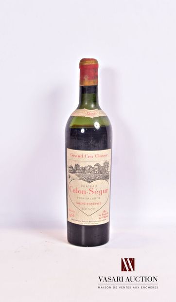 null 1 bouteille	Château CALON SÉGUR	St Estèphe GCC	1953

	Et. un peu fanée et un...