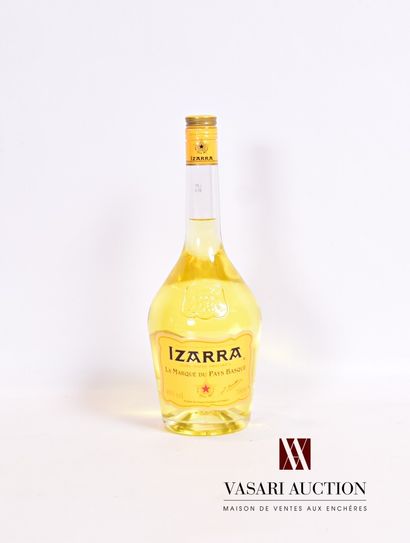 null 1 bouteille	Liqueur IZARRA Jaune		

	70 cl - 40°. Présentation, niveau et couleur,...