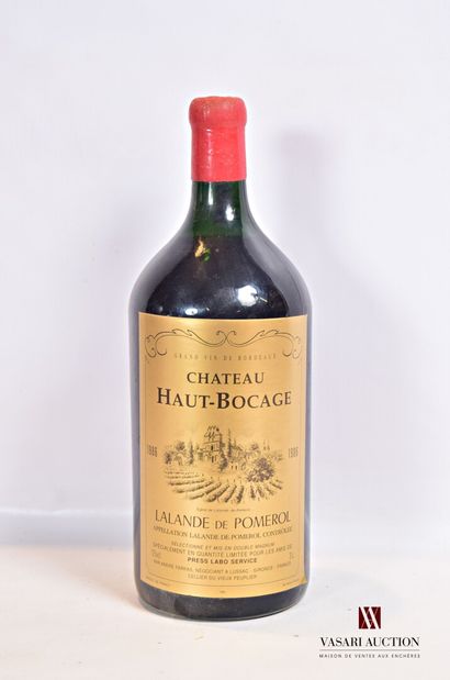 null 1 Double mag.	Château HAUT-BOCAGE 	Lalande de Pomerol	1986

	Et. excellente....