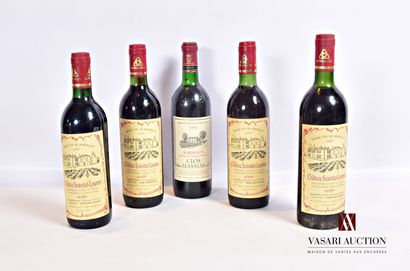 null Lot de 5 blles comprenant :		

4 bouteilles	Château SAUVETAT LOUMER	1ères Côtes...
