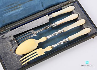 null Cutlery set comprising a carving cutlery and a salad service cutlery, the handle...