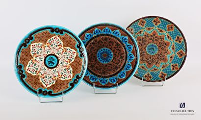 null BORDEAUX - Manufacture Jules Vieillard

Set of three plates decorated in polychrome...