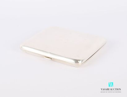 null Square-shaped silver cigarette case with hinged lid 

Gross weight: 84.76 g

(missing...