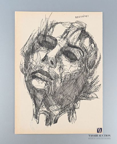 null Russian school of the 20th century

Visage 

Ink on paper 

Apocryphal signature

(Tiny...