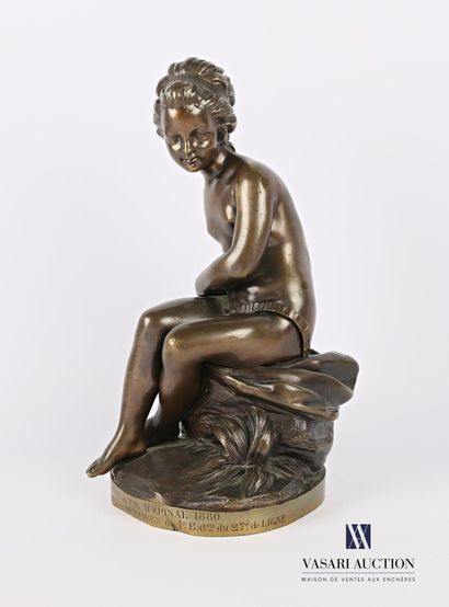 null Ecole française du XIXème siècle

Jeune fille à l'arc

Sujet en bronze à patine...