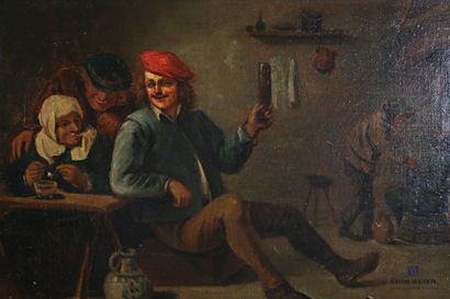 null English school of the 19th century 

The Man in the Red Beret and the Lute Player

Two...