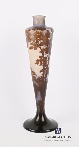 null GALLÉ Émile (1846-1904) 

Vase de forme balustre en verre à décor multicouche...