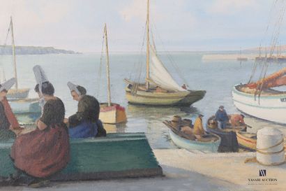 null DAGOBERT (20th century)

View of a Breton port animated with bigoudenes

Oil...