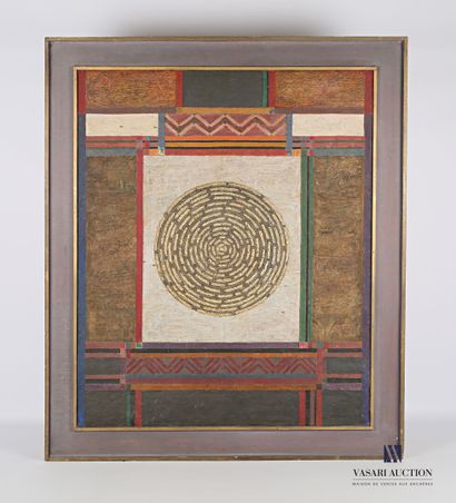 null JANI (20th century)

Mandala 3

Mixed technique

Titled and dated 2000 on the...