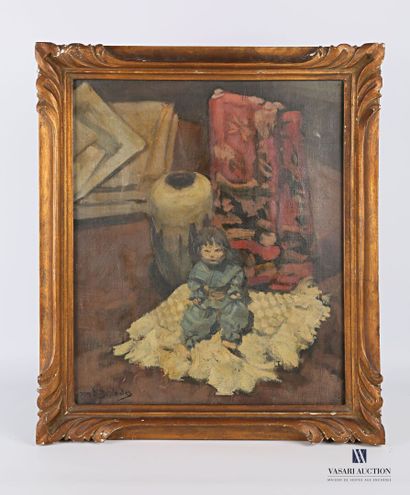 null BASCOULES Jean-Désiré (1886-1976)

Still life with a doll

Oil on canvas 

Signed...