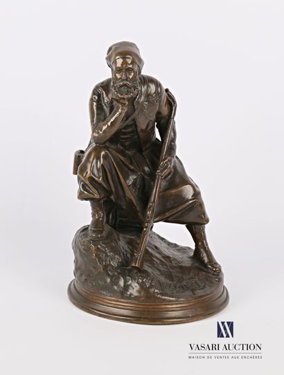 null 
FRÉMIET Emmanuel (1824-1910)




Zouave assis




Bronze à patine brune




Signé...