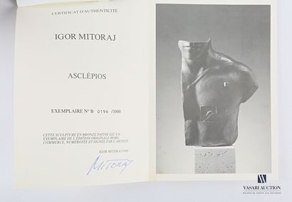 null MITORAJ Igor (1944-2014), d'après

Asclépios

Bronze patiné, le socle en pierre

Signé...