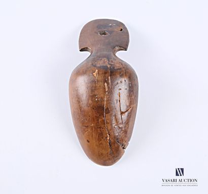 null Skimming spoon in walnut wood with an oval spoon topped by an arched grip with...