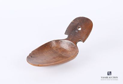 null Skimming spoon in walnut wood with an oval spoon topped by an arched grip with...