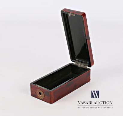 null Rectangular box in boiled lacquered cardboard with polychrome decoration and...