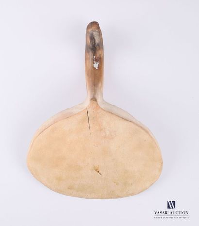 null Large skimming spoon with large spoon, hook return grip, DV incised monogram...