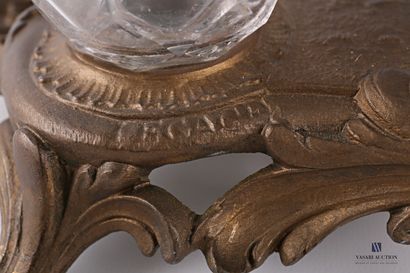 null A set in ruler comprising an inkwell representing a spaniel resting on a base...