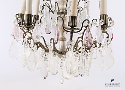 null Metal cage chandelier with eight arms of light, crystal pendants

(wears)

High....