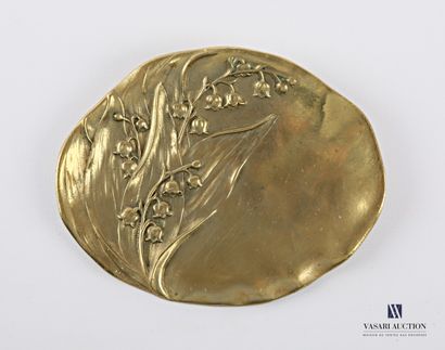 null Vide poche en bronze à décor en relief de muguets.

Dim. : 10,5 cm x 13 cm