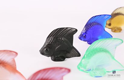 null LALIQUE France

Ensemble de vingt trois poissons en cristal de différentes couleurs.

Signés

Haut....