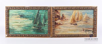 null FLAMBARD Fabienne

Sailboats on the sea

Pair of oils on panel

Signed lower...